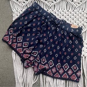NWT Hollister Blue Tribal Print Shorts Juniors Size XS